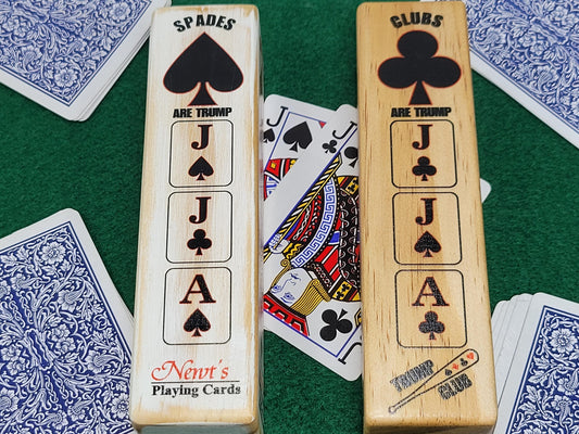 Euchre Suited Trump Club: Wood, Card Ranking Indicator - Made in USA