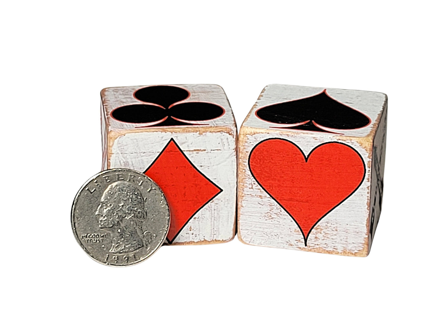 Suited Trump Wood Cube: Helps know "What is Trump" for Card Players - Block