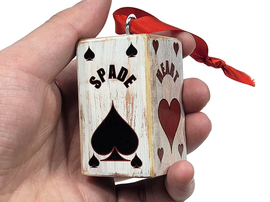 Poker Gift Topper: Card Suit Ornament for Bridge, Euchre