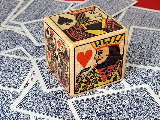 Suited Trump Marker: Deluxe Bowers Design, Wood Indicator for Card Games