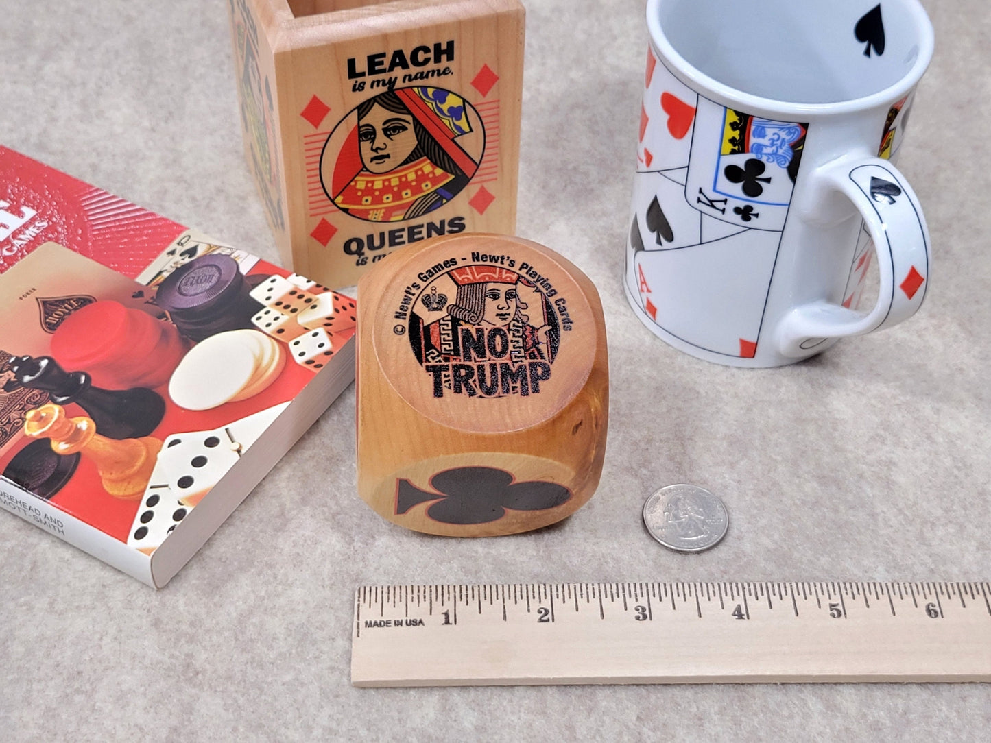 Trumpmendous NO Trump Indicator Cube: Wood Bridge Playing Card Game Marker