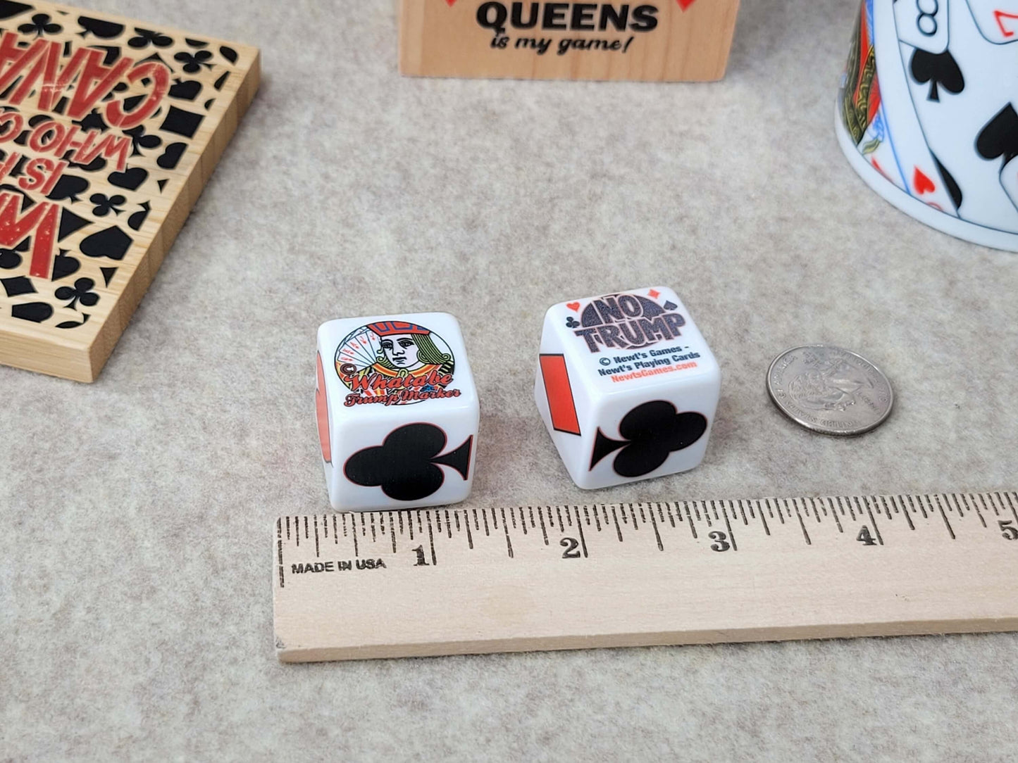 Whatabe Trump Card Marker: No Trump Design for Pinochle, Bridge, and More - Includes Two