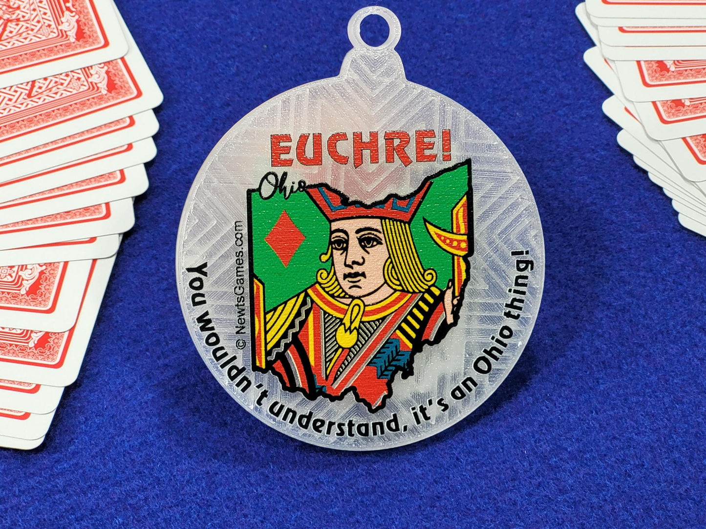 Euchre: You Wouldn't Understand...Christmas Ornament for Ohio, Michigan, Pennsylvania or Indiana - Made in USA