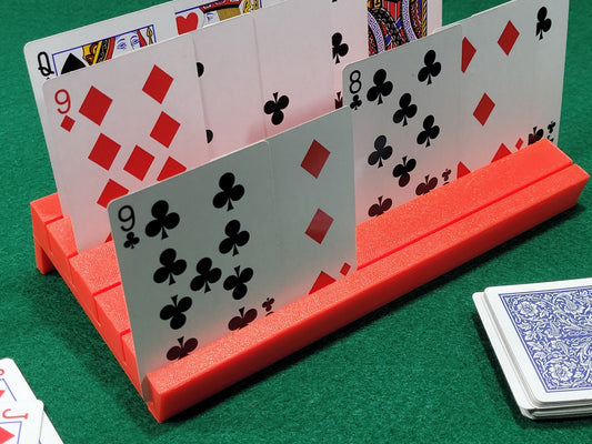 Personalized Card Holder: Slanted Design for Rummy, Canasta, Board Games