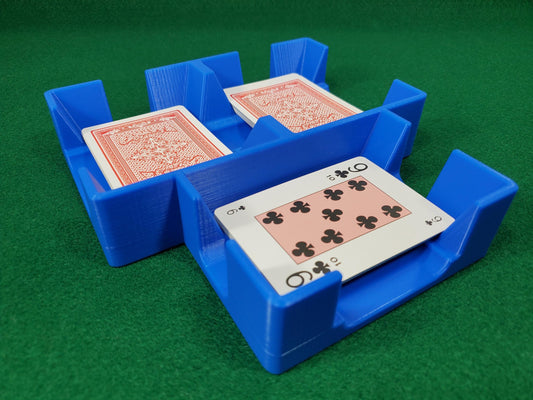 3 or 9 deck Playing Card Tray: Sidecard Caddy for Samba, Hand and Foot