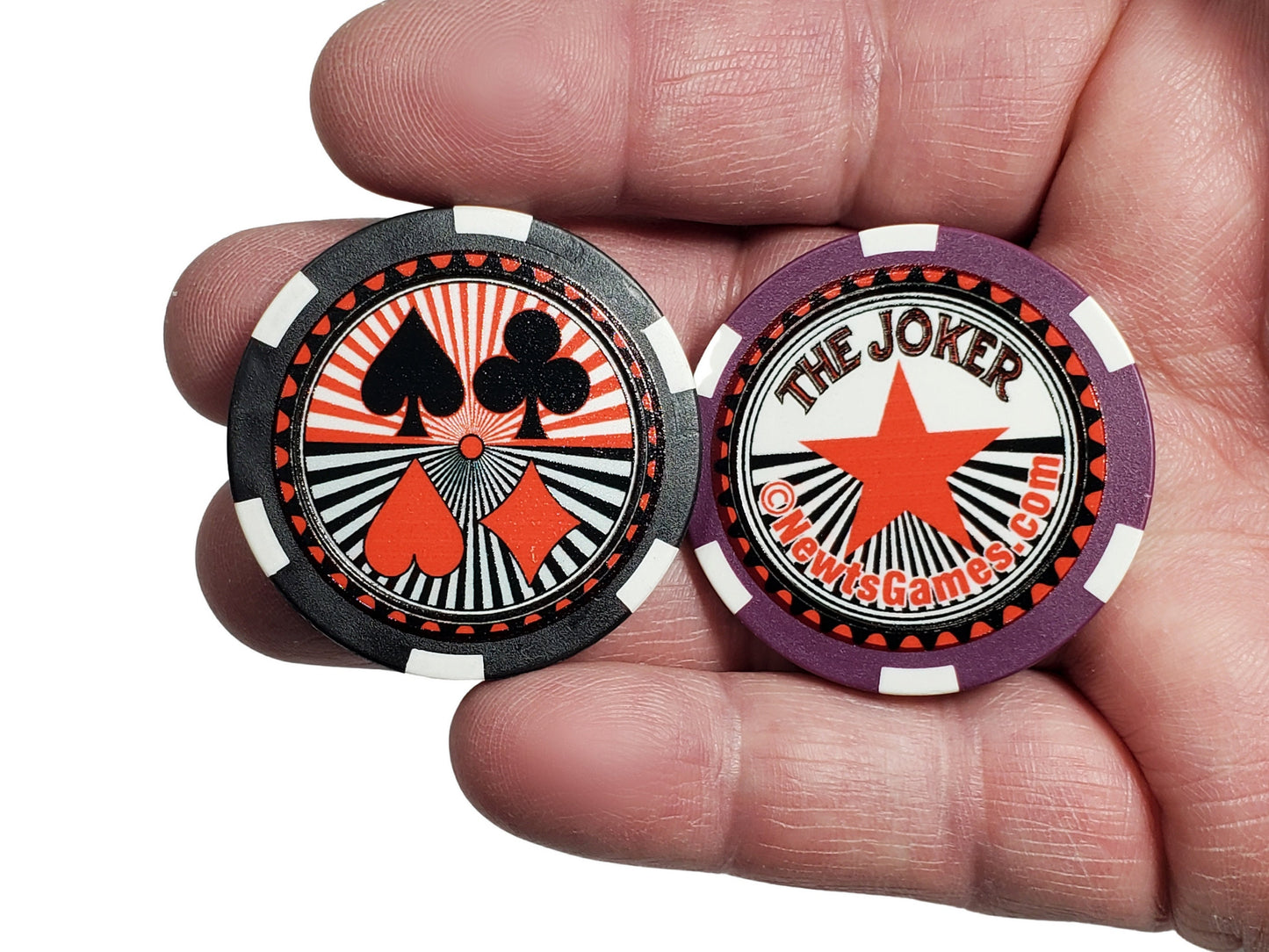 Poker Chip Playing Card Set: Casino Style, Cardian, Poker Run & Bowling