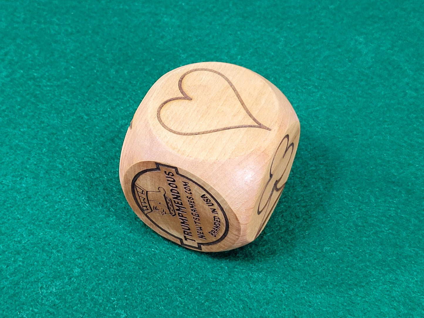 Engraved Wood Trump Marker: Minimalist Wild West Poker Decor