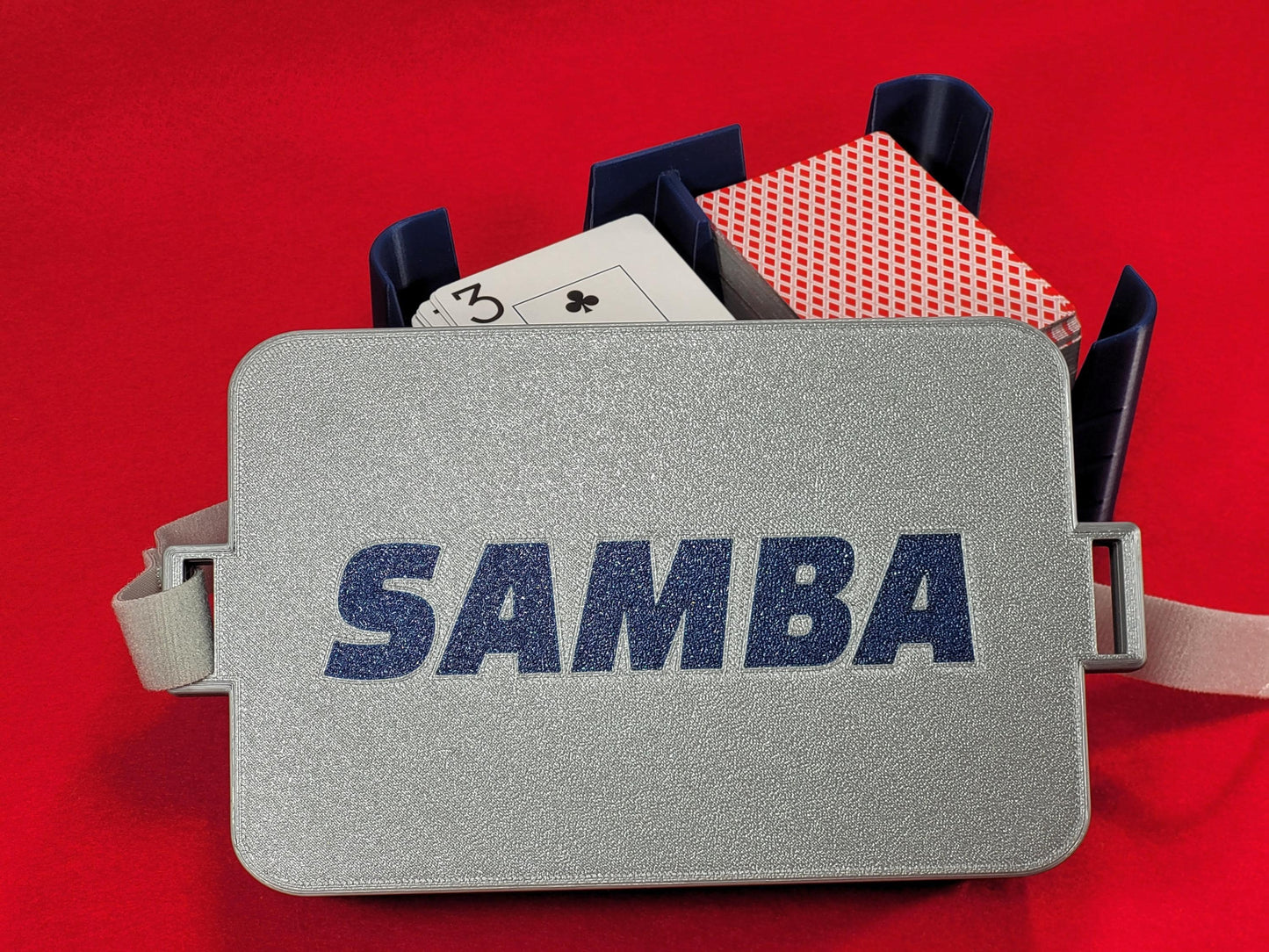 Canasta 6-Deck Playing Card Tray with Cover: Personalized portable travel case for card storage