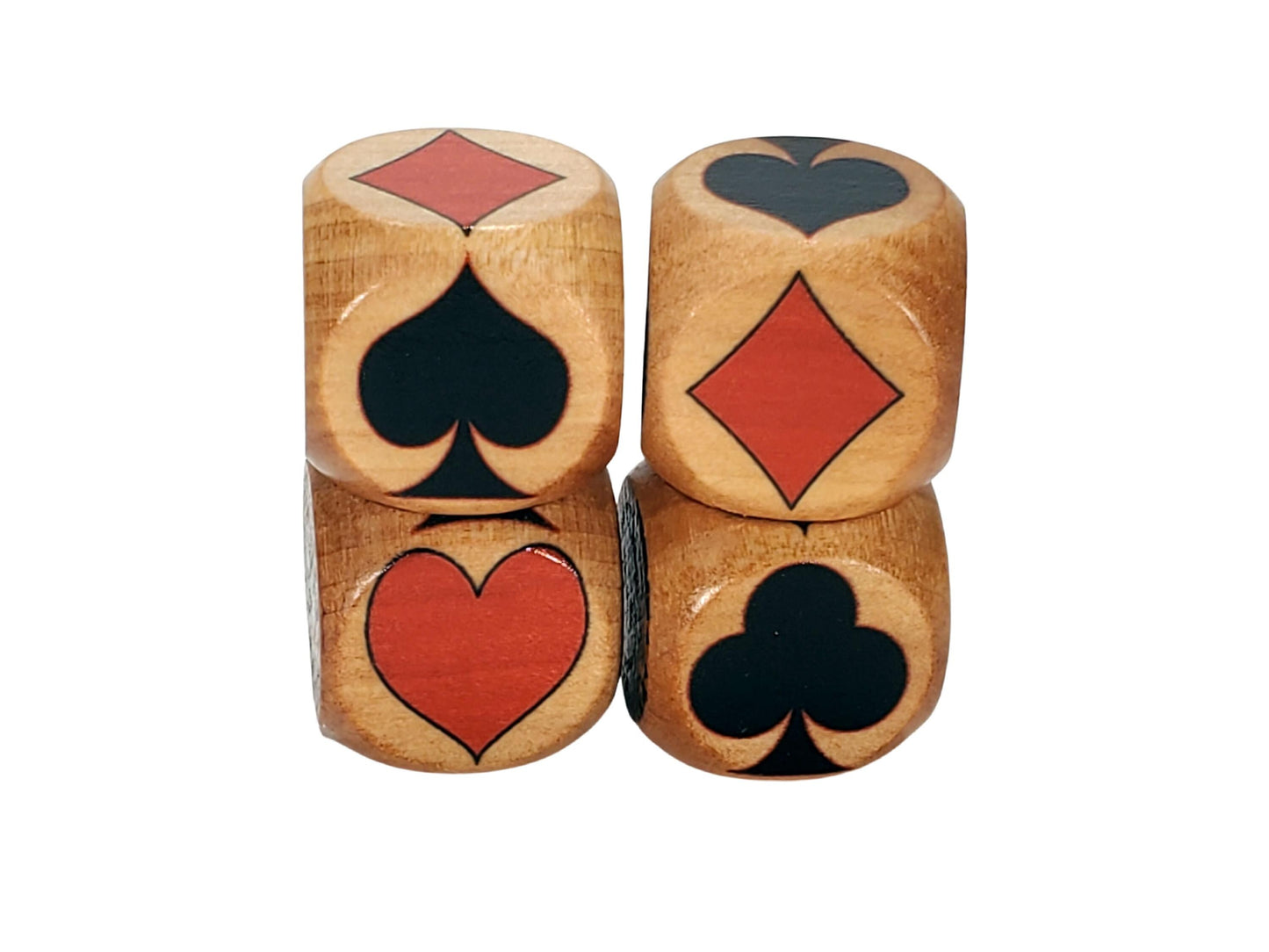 Small 1" Suited Trump Marker Blocks: Tiny Trumpy design for Euchre, Pinochle Card Games