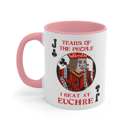 Tears of the People I Beat at Euchre Mug | Playing Card Jack Accent