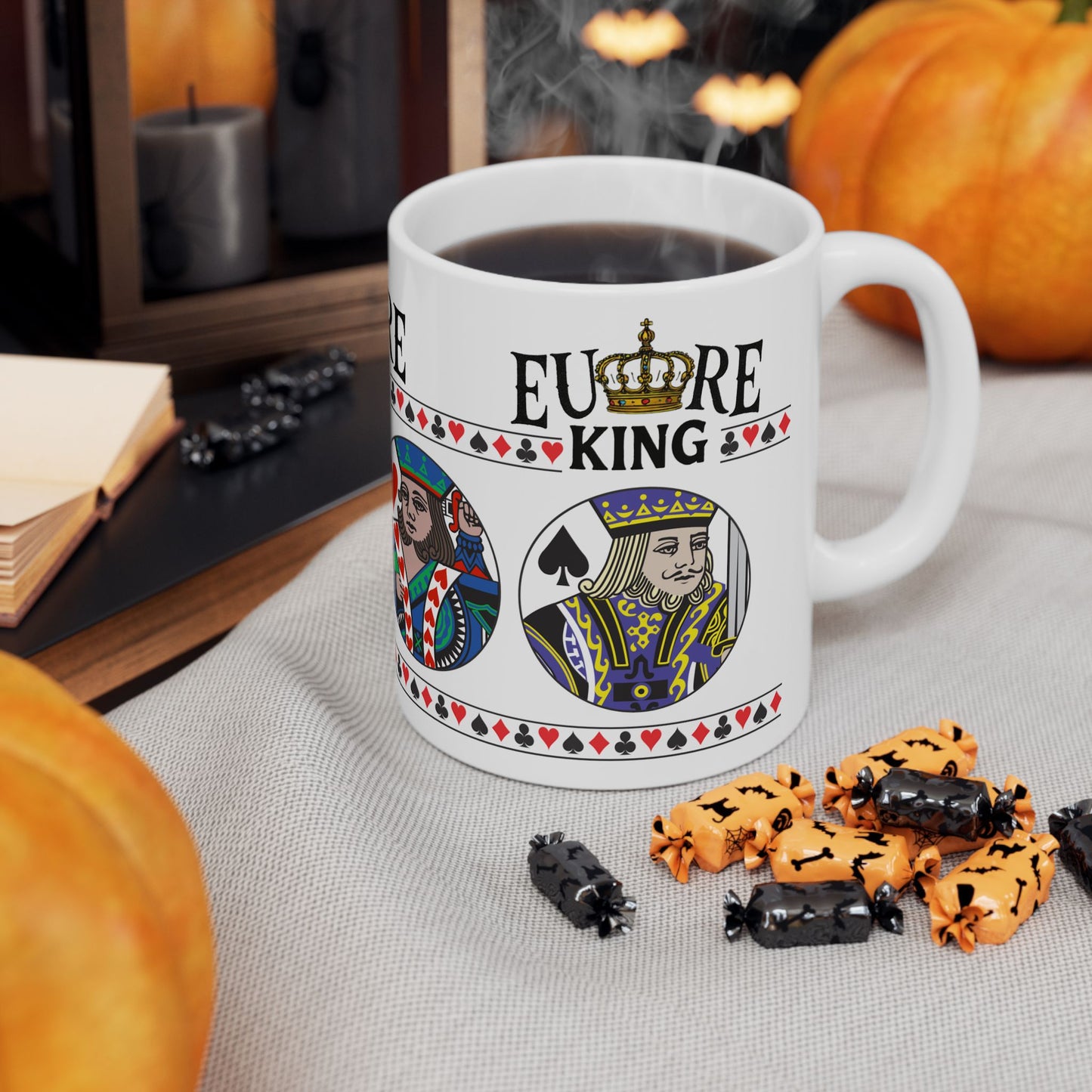 Euchre King Mug | Playing Card Queen design, Ceramic Mug