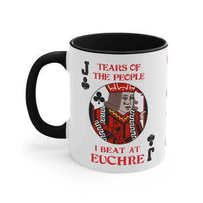 Tears of the People I Beat at Euchre Mug | Playing Card Jack Accent
