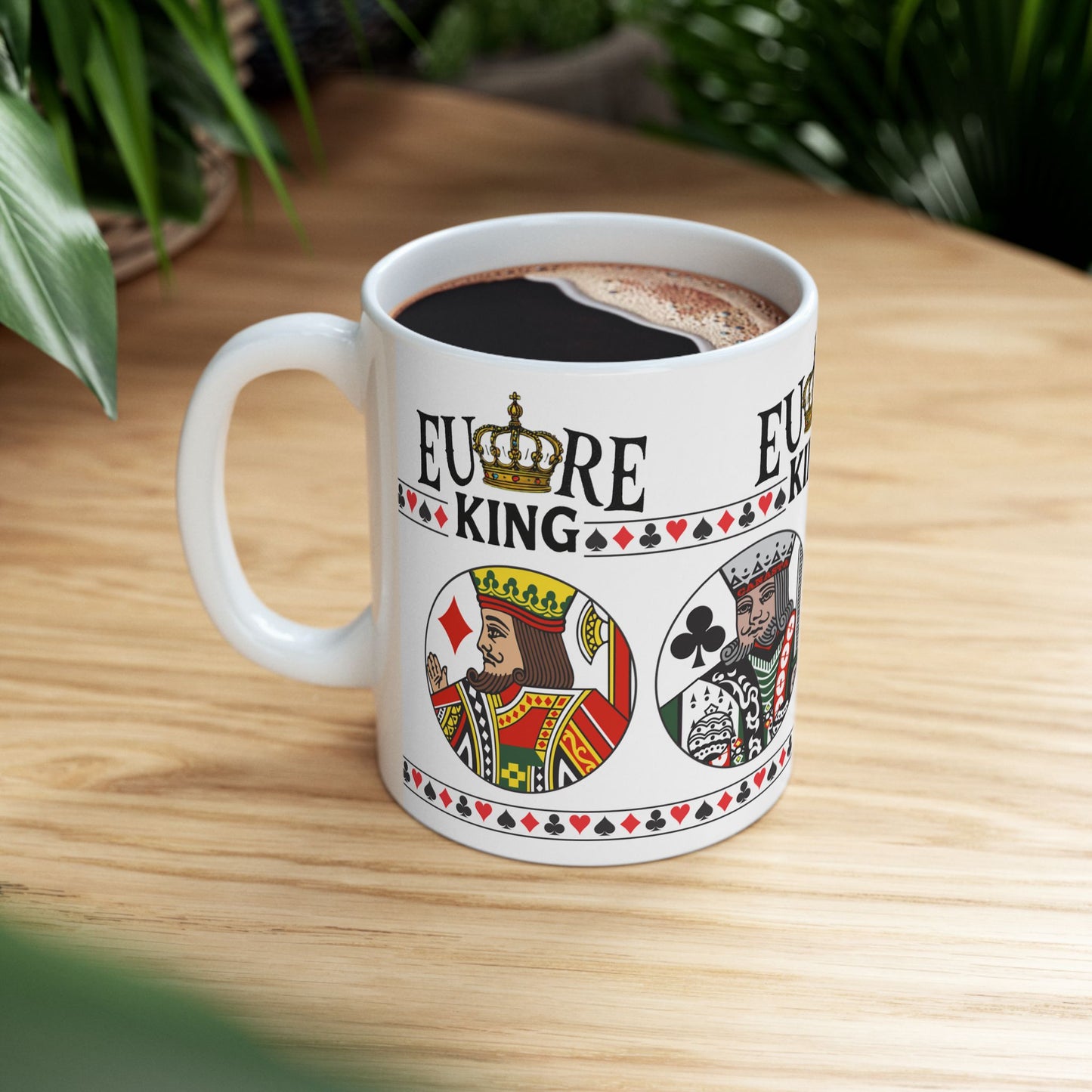 Euchre King Mug | Playing Card Queen design, Ceramic Mug