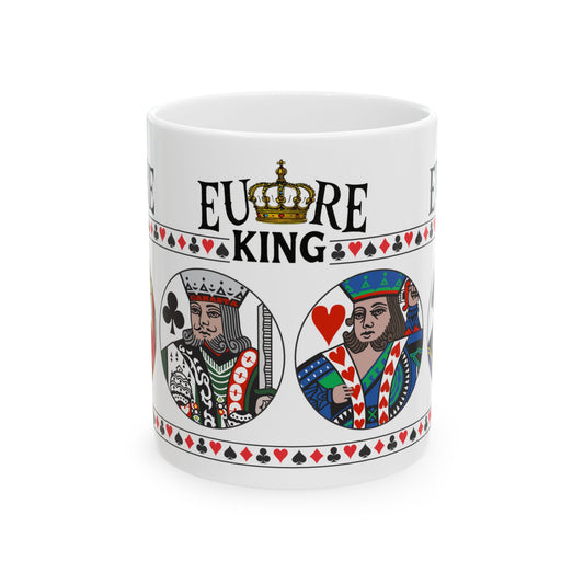 Euchre King Mug | Playing Card Queen design, Ceramic Mug