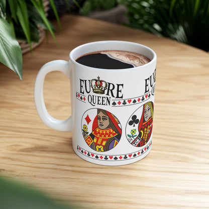 Euchre Queen Mug | Playing Card Queen design, Ceramic Mug
