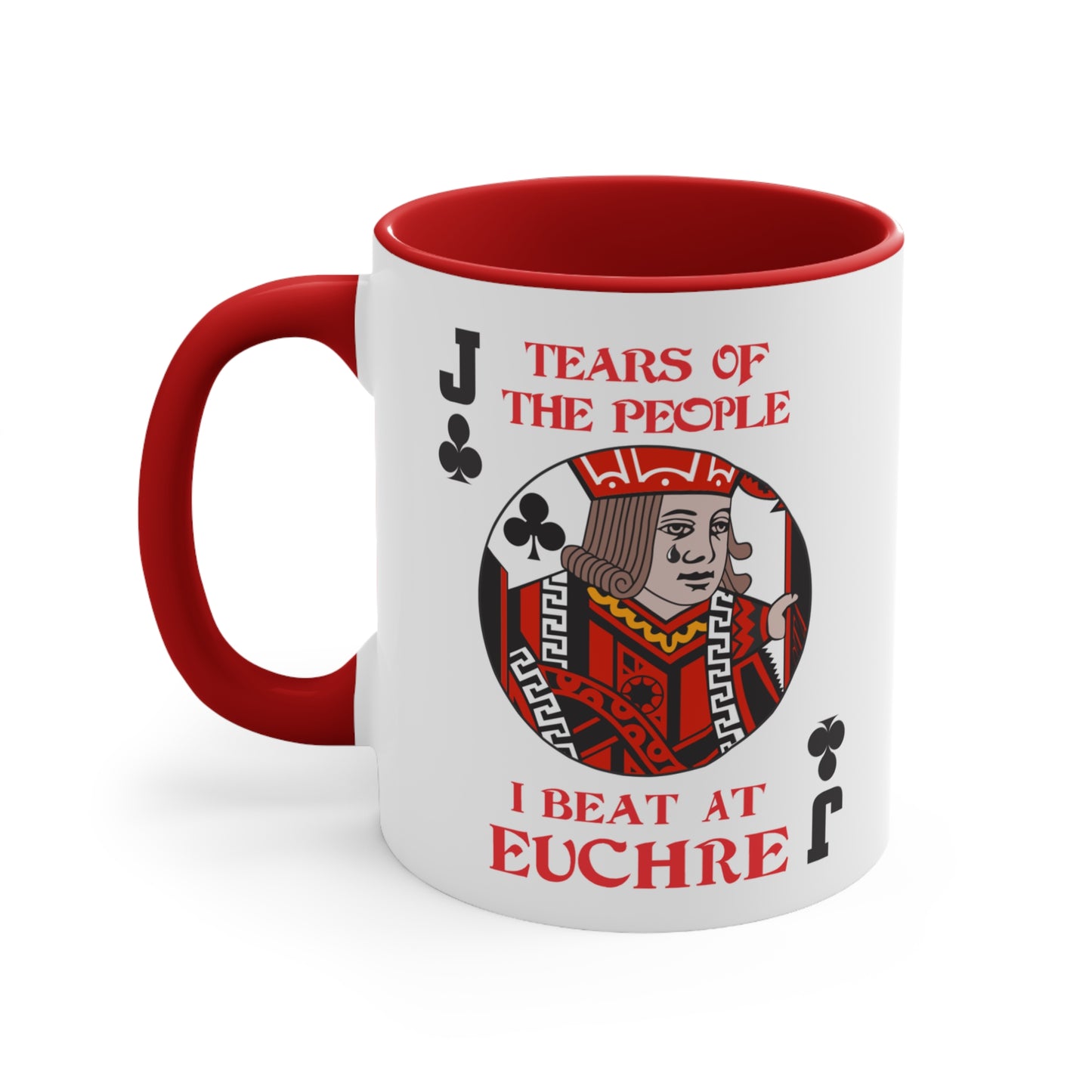 Tears of the People I Beat at Euchre Mug | Playing Card Jack Accent