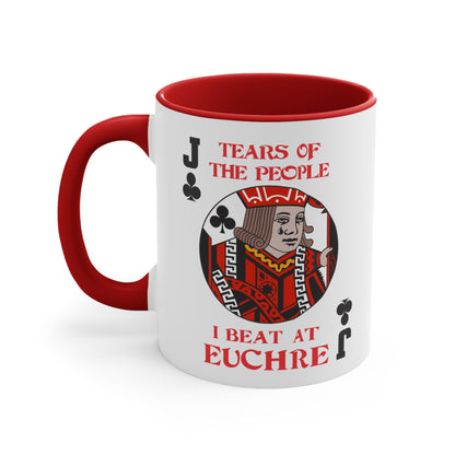 Tears of the People I Beat at Euchre Mug | Playing Card Jack Accent