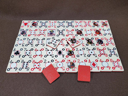 Poker Playing Card Tiles: Two-Tone Plastic Card Deck, Made in USA