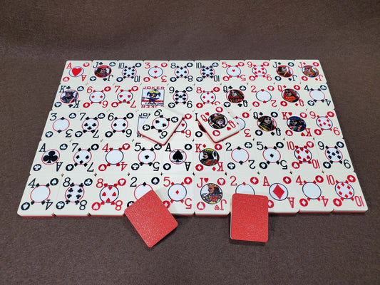 Poker Playing Card Tiles: Two-Tone Plastic Card Deck, Made in USA