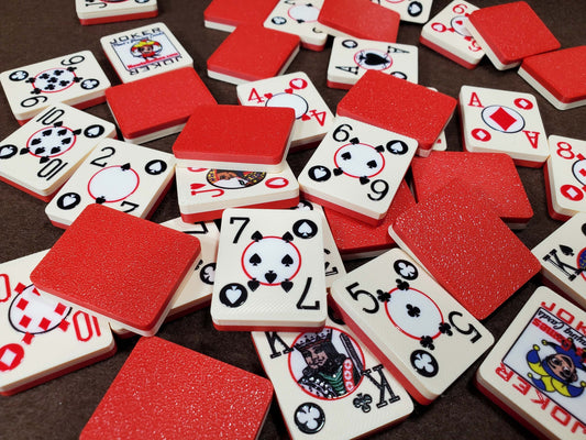 Poker Playing Card Tiles: Two-Tone Plastic Card Deck, Made in USA