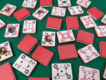 Poker Playing Card Tiles: Two-Tone Plastic Card Deck, Made in USA