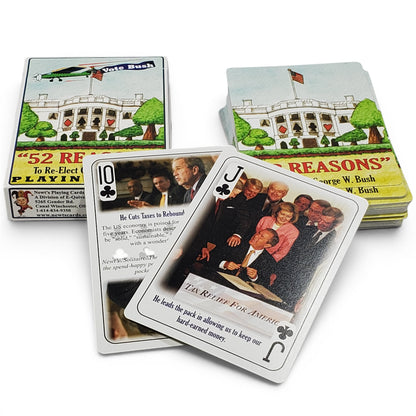 52 Reasons to Re-Elect George W. Bush Playing Cards - Vintage (2004)