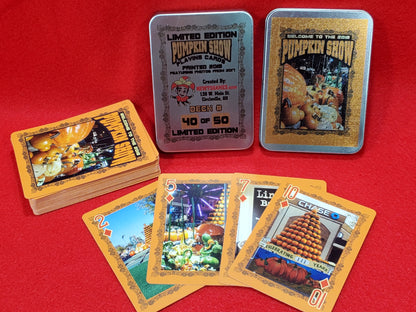Welcome to the 2018 Pumpkin Show Collectible Playing Cards in a Tin - LIMITED EDITION 50 Decks