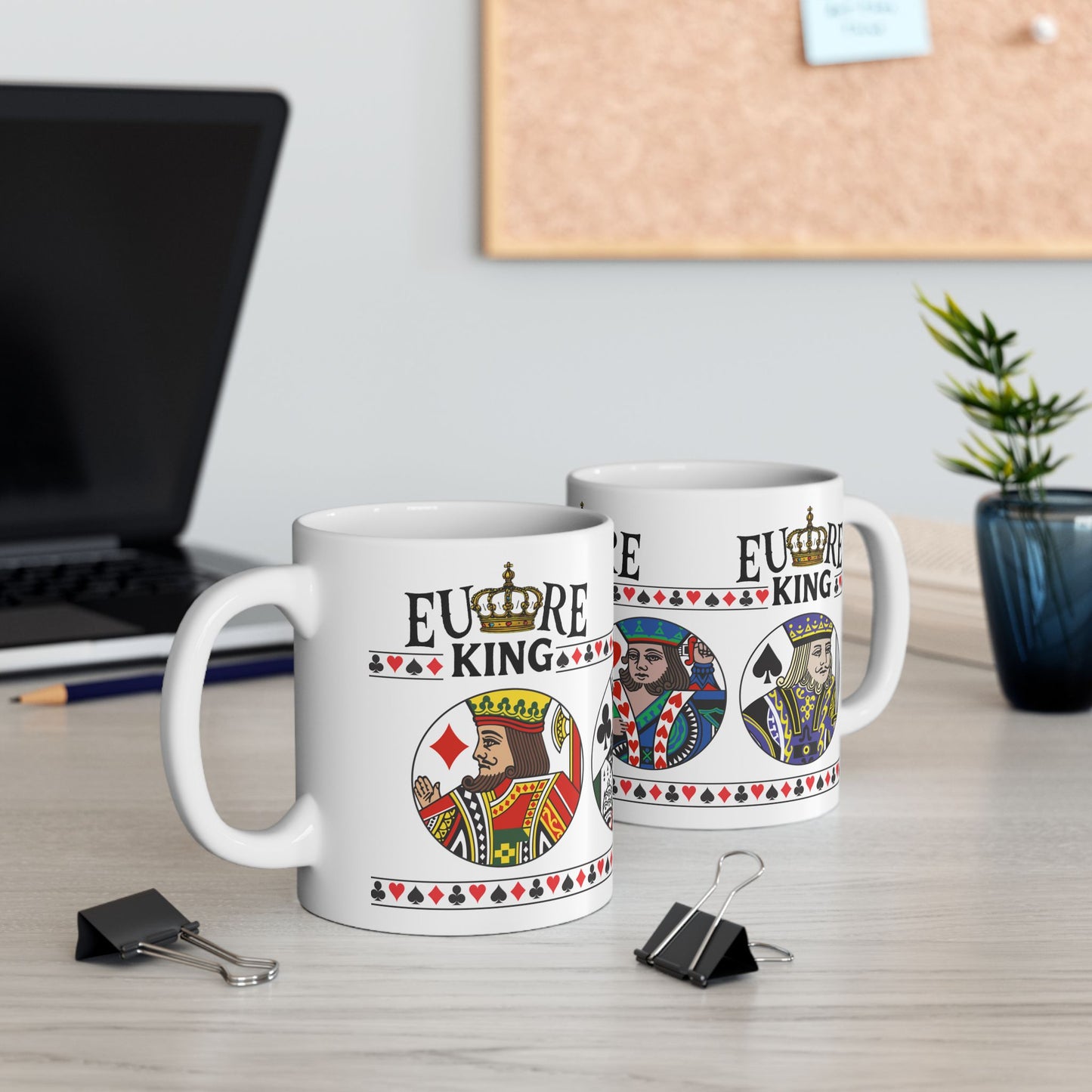 Euchre King Mug | Playing Card Queen design, Ceramic Mug