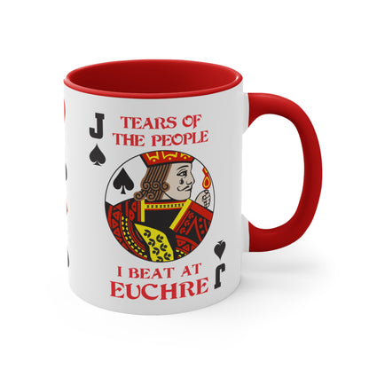 Tears of the People I Beat at Euchre Mug | Playing Card Jack Accent