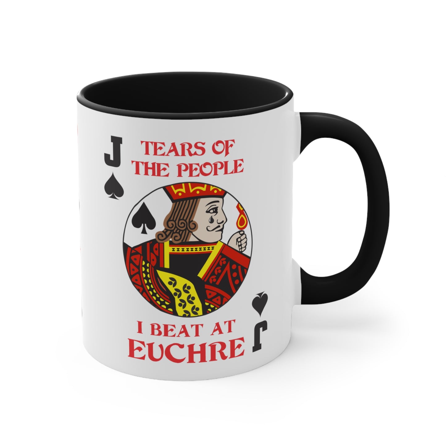 Tears of the People I Beat at Euchre Mug | Playing Card Jack Accent