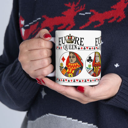 Euchre Queen Mug | Playing Card Queen design, Ceramic Mug