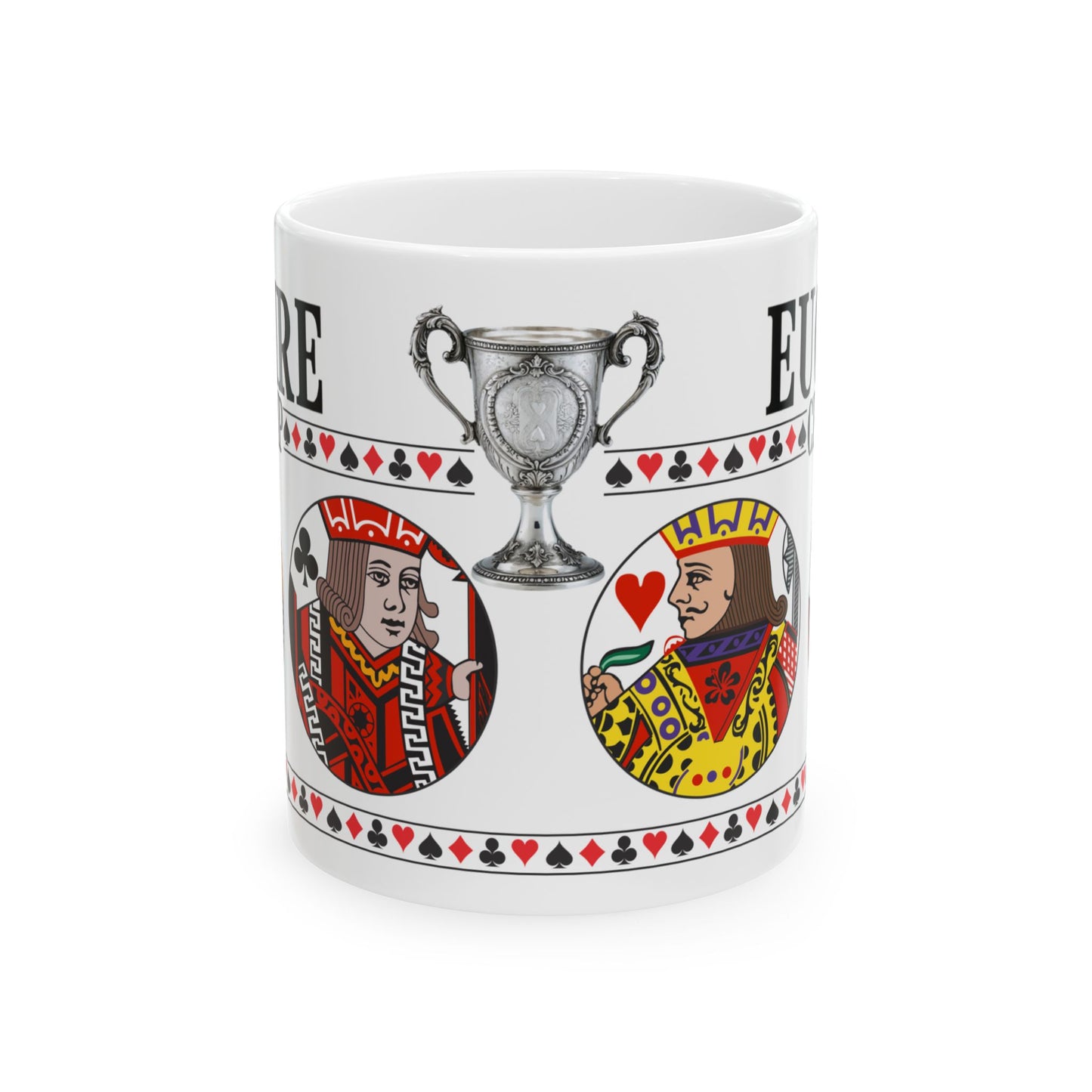 Euchre Champ Playing Card Mug | Card Game Trophy Ceramic Mug
