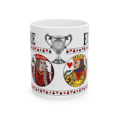 Euchre Champ Playing Card Mug | Card Game Trophy Ceramic Mug