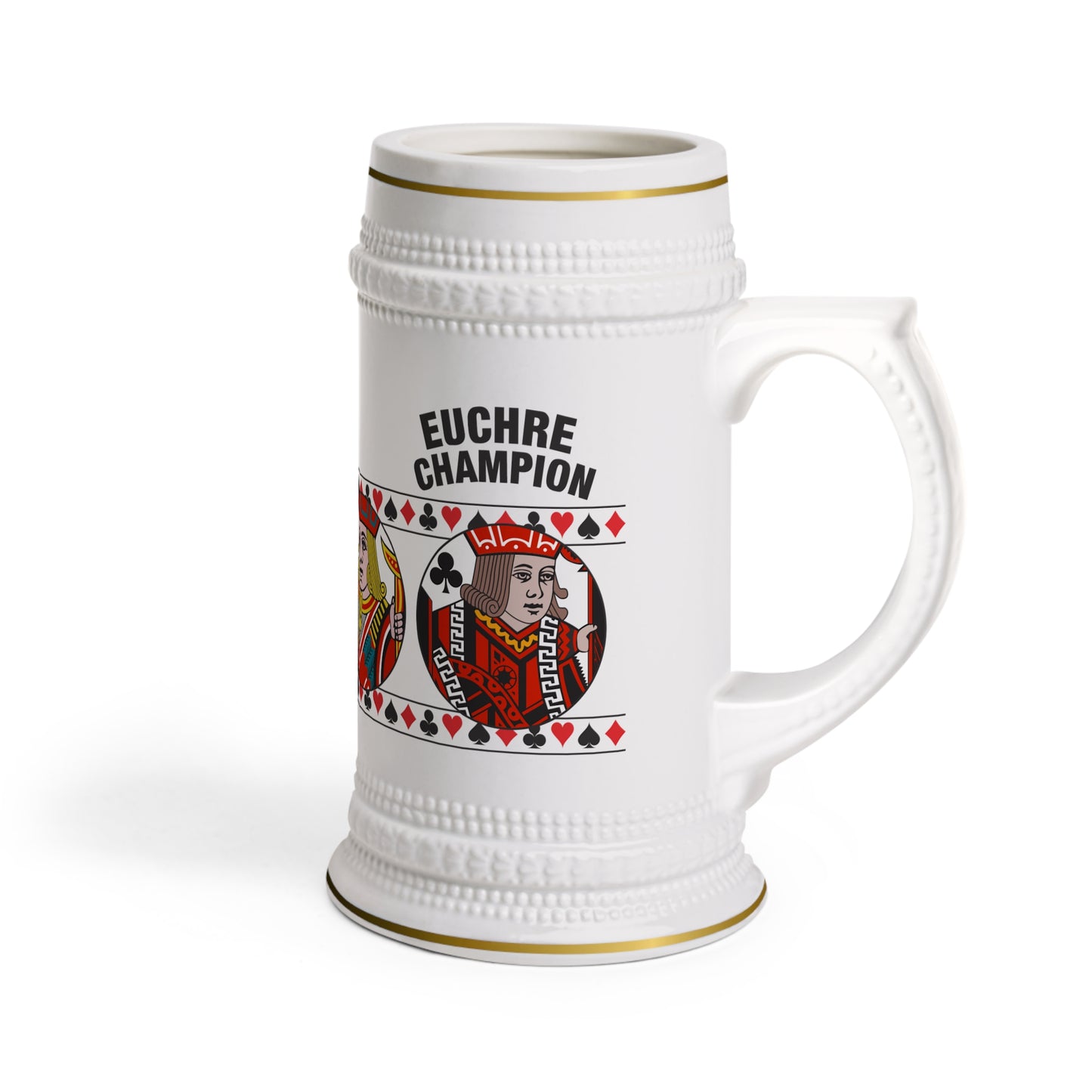 Euchre Championship Stein or Mug: Tournament Trophy or Gift Idea
