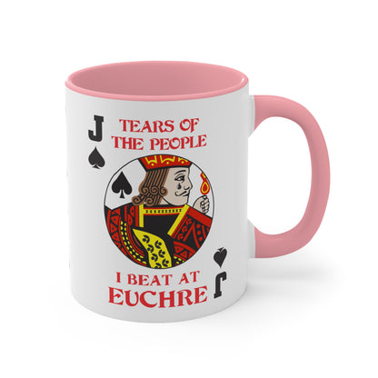 Tears of the People I Beat at Euchre Mug | Playing Card Jack Accent
