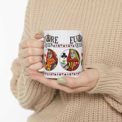 Euchre Queen Mug | Playing Card Queen design, Ceramic Mug