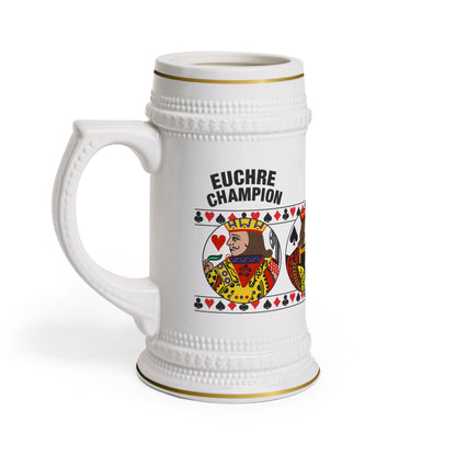 Euchre Championship Stein or Mug: Tournament Trophy or Gift Idea