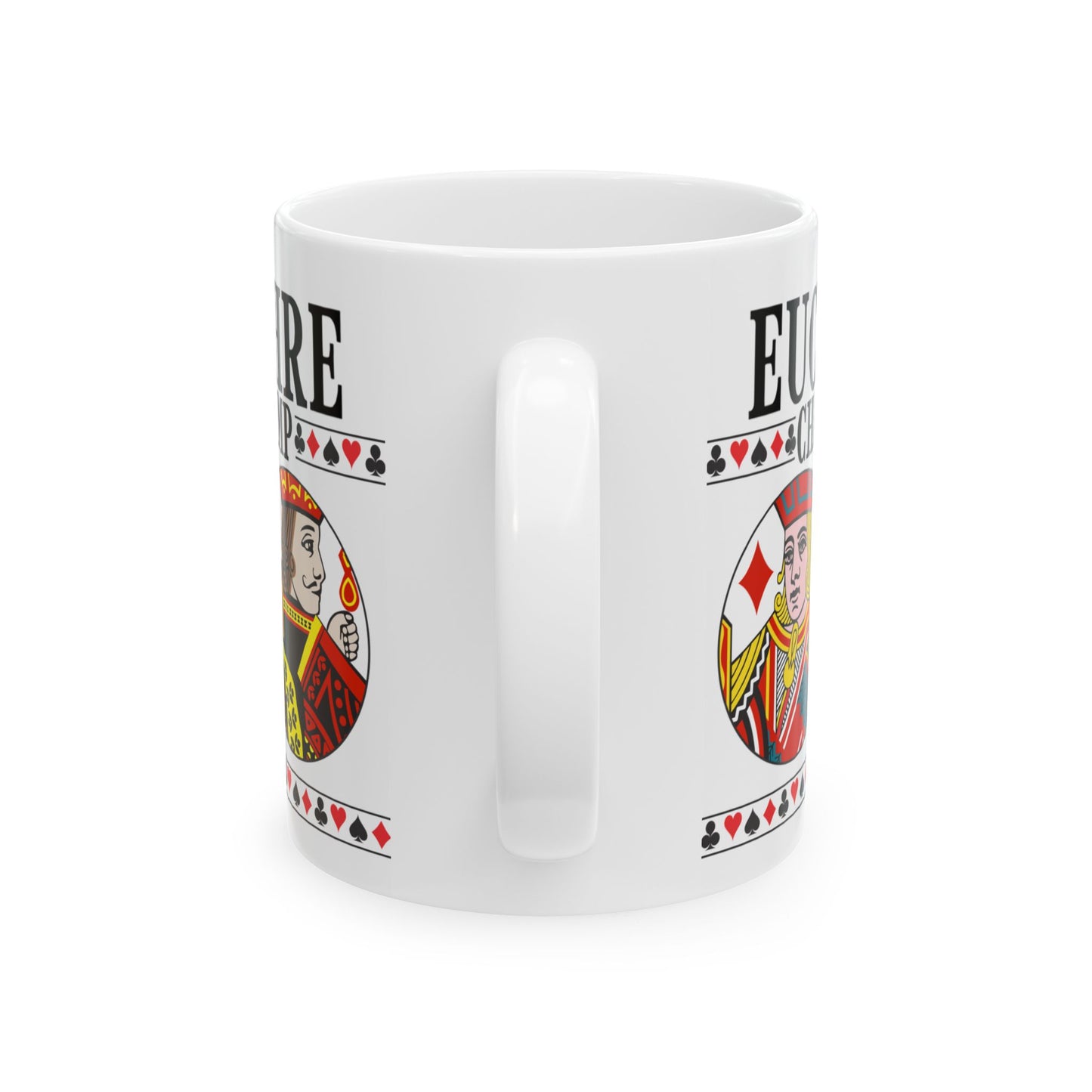 Euchre Champ Playing Card Mug | Card Game Trophy Ceramic Mug