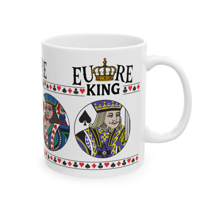 Euchre King Mug | Playing Card Queen design, Ceramic Mug