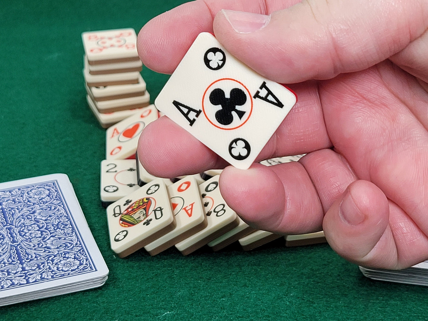 Poker Playing Card Tiles: Two-Tone Plastic Card Deck, Made in USA