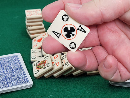 Poker Playing Card Tiles: Two-Tone Plastic Card Deck, Made in USA