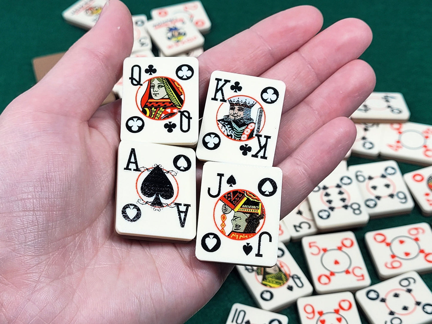 Poker Playing Card Tiles: Two-Tone Plastic Card Deck, Made in USA