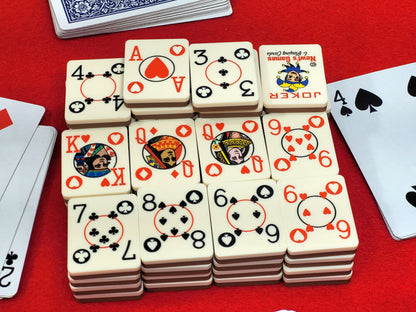 Poker Playing Card Tiles: Two-Tone Plastic Card Deck, Made in USA