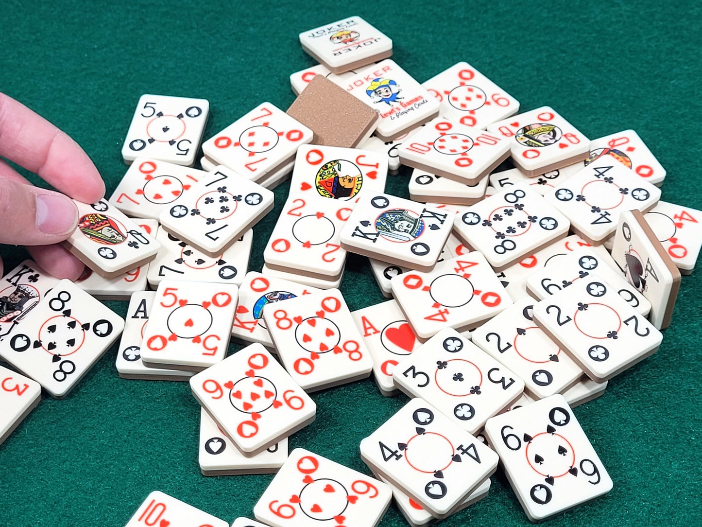 Poker Playing Card Tiles: Two-Tone Plastic Card Deck, Made in USA