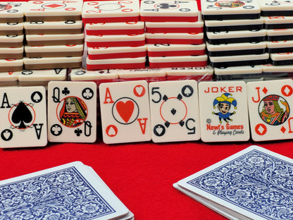 Poker Playing Card Tiles: Two-Tone Plastic Card Deck, Made in USA