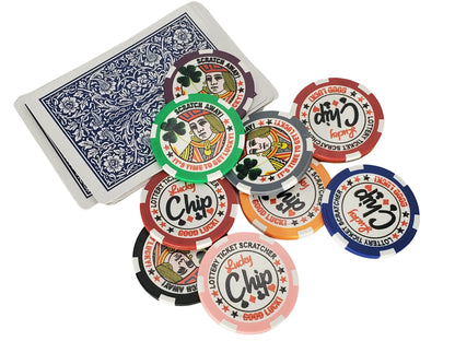 Lucky Lottery Ticket Scratcher Poker Chips - Pack of 10