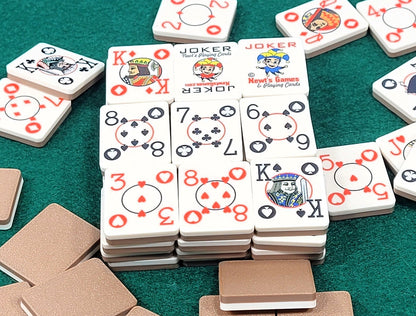 Poker Playing Card Tiles: Two-Tone Plastic Card Deck, Made in USA