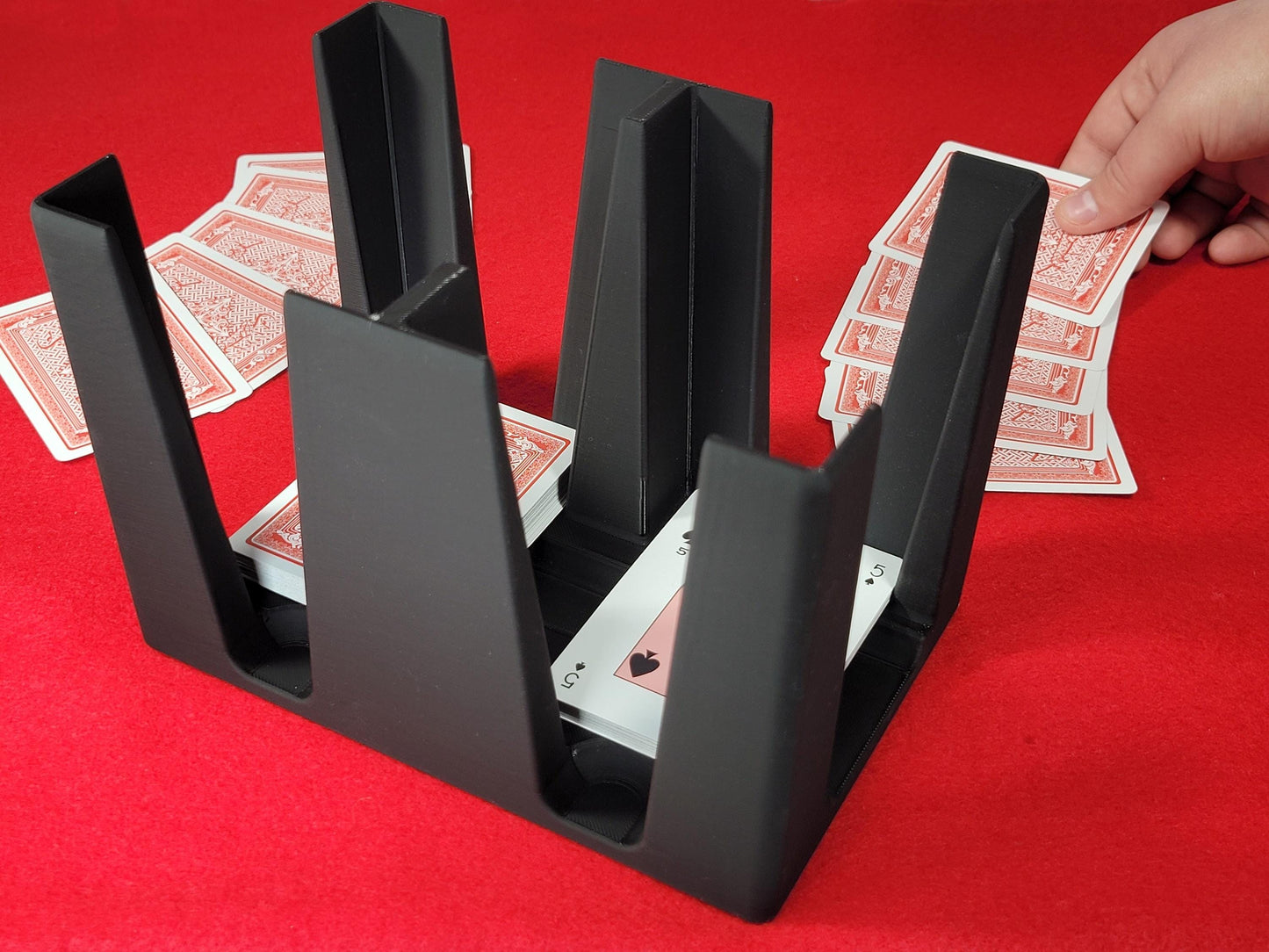 12-Deck Playing Card Tray: Canasta, Samba, Hand & Foot Card Games