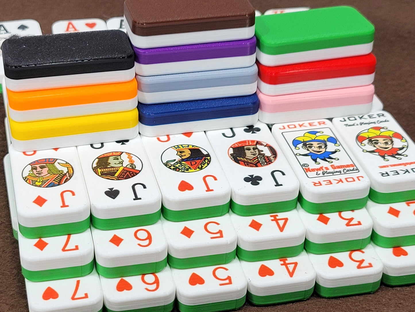 Cardian Poker Dominoes (MOD): Standard 52+2 Jokers Playing Card Deck, Made in USA