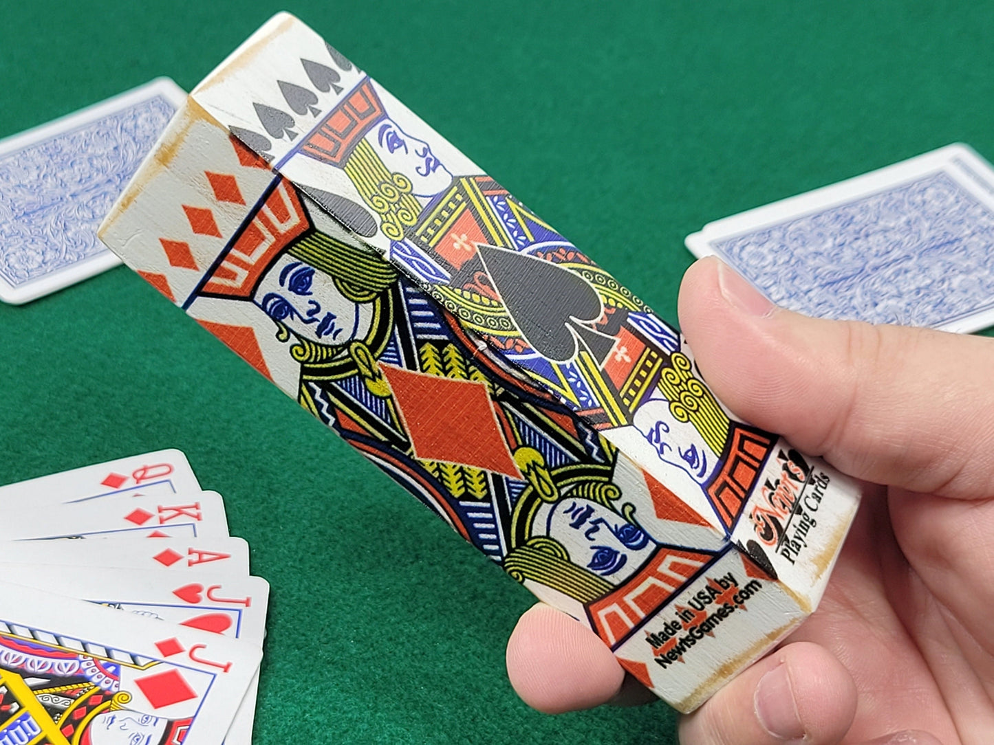 Jacks are Better Poker Gift Suit Indicator: Wood Playing Card Guard